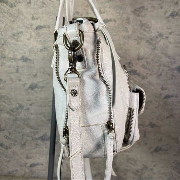 Joelle Hawkens Hunt Top Handle off-withe leather Bag - Picture 2 of 15